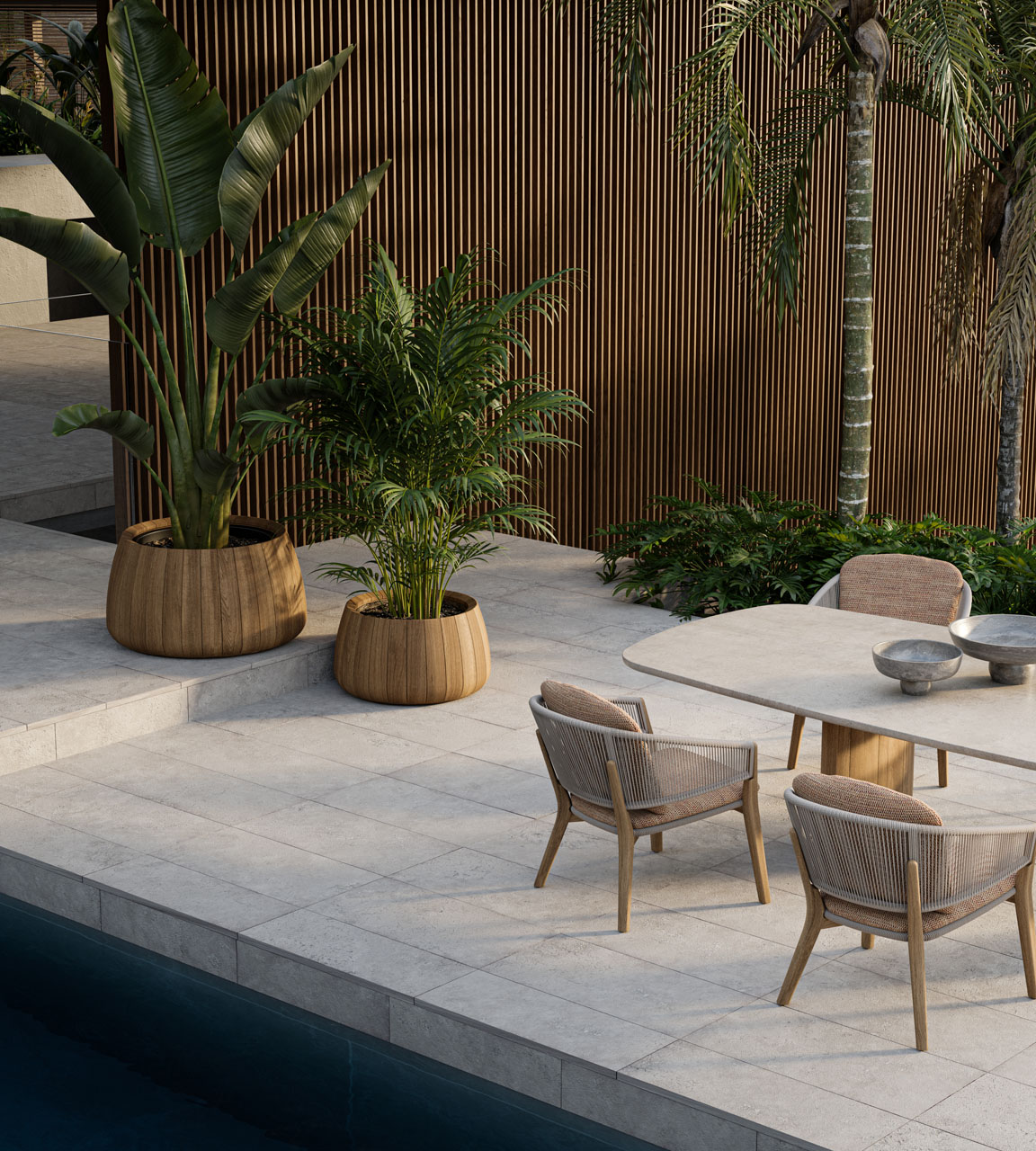 Jos de Groot Terrasadvies Royal Botania REGALIZ LOW DINING TABLE   CARES LOW CHAIR